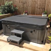 hot tub cover in garden hot tub cover in garden